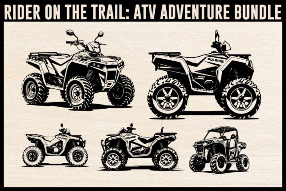 ATV Adventure Silhouette All Bundle Graphics & Crafts
