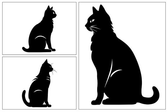 Cat Silhouette Graphics for Crafts