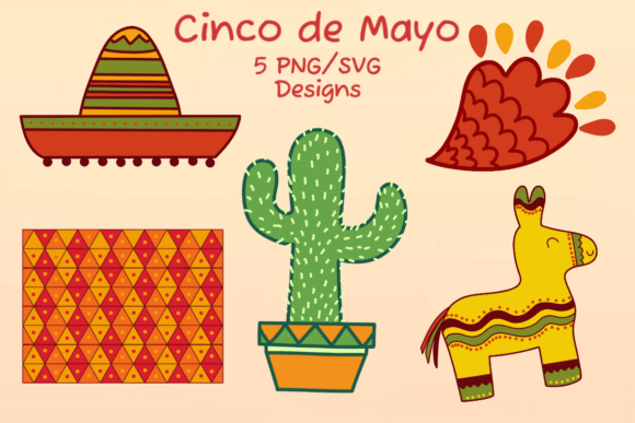 Cinco Fiesta Set: Graphics for Crafts & Local Branding