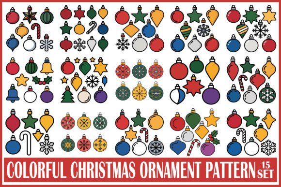 Colorful Christmas Ornament Pattern