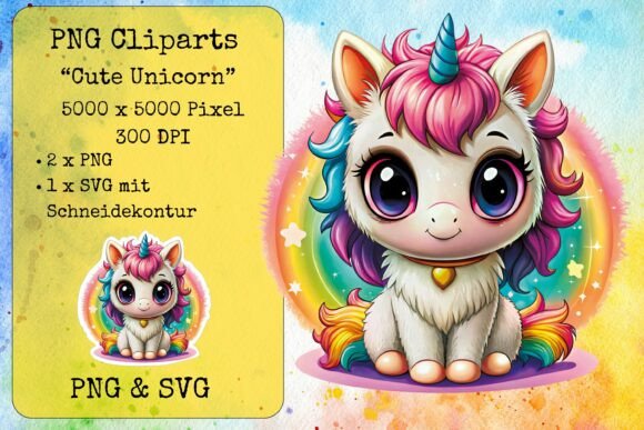 🦄 Cute Unicorn 1 – A Graphic Design Asset for Crafts and Creative Projects