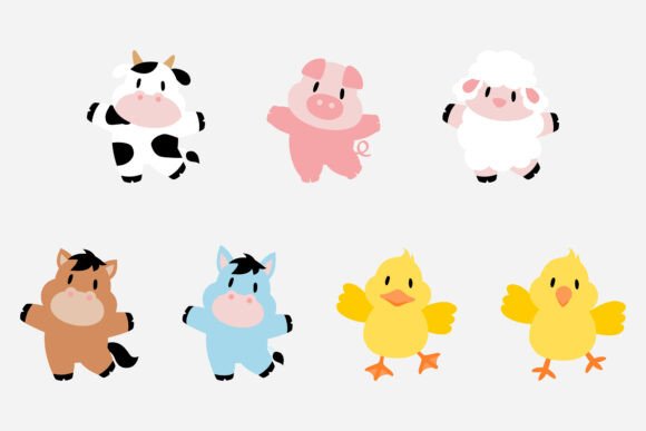 Dancing Farm Animals Set