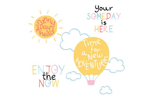 Enjoy the Now Collection - Hand Drawn Graphics and Crafts