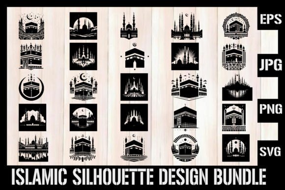 Islamic Silhouette Design Bundle: Graphics & Crafts