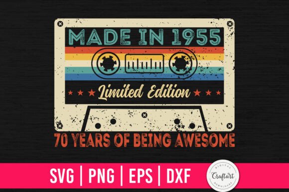 Made in 1955 70th Birthday Gifts: Graphics and Crafts for Creative Projects