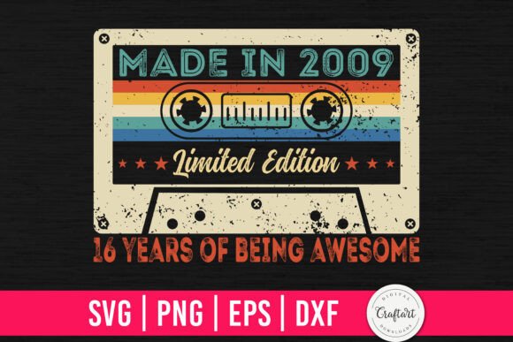 Made in 2009 16th Birthday Gifts Graphics