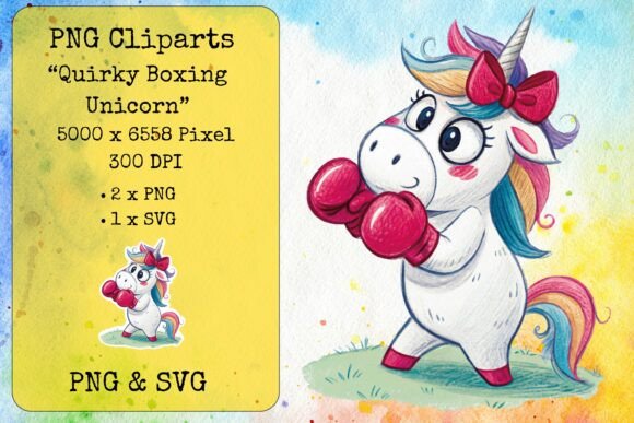 Quirky Boxing Unicorn 5: Graphics & Crafts with a Playful Punch