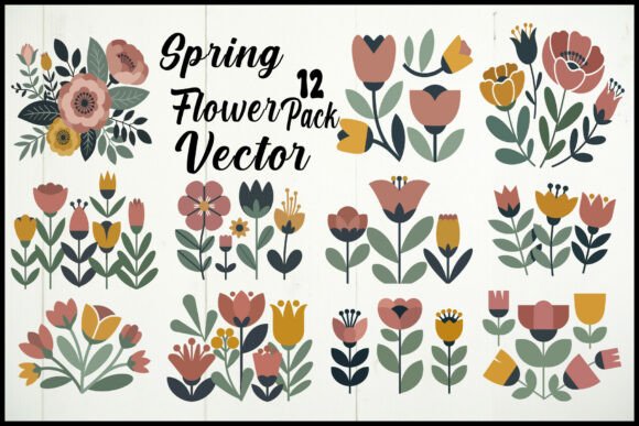 Spring Flower Pack – Graphics & Crafts