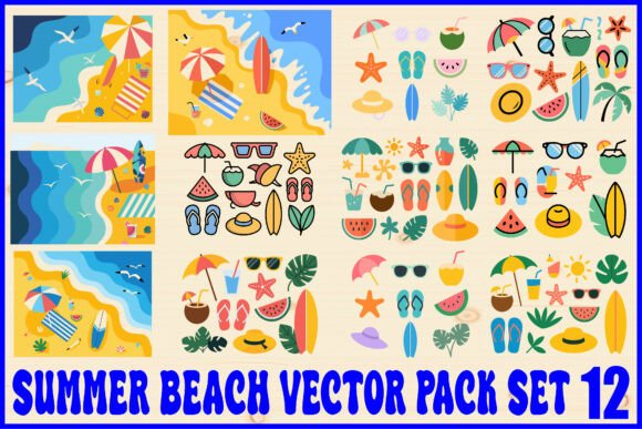 Summer Beach Vector Pack – Graphics and Crafts
