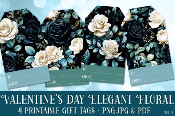 Valentine's Day Roses Gift Tags 3: Graphics & Crafts