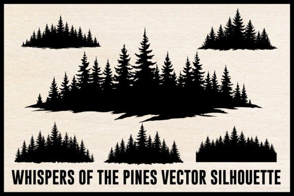 Whispers of the Pines – Premium Vector Forest Silhouette Bundle